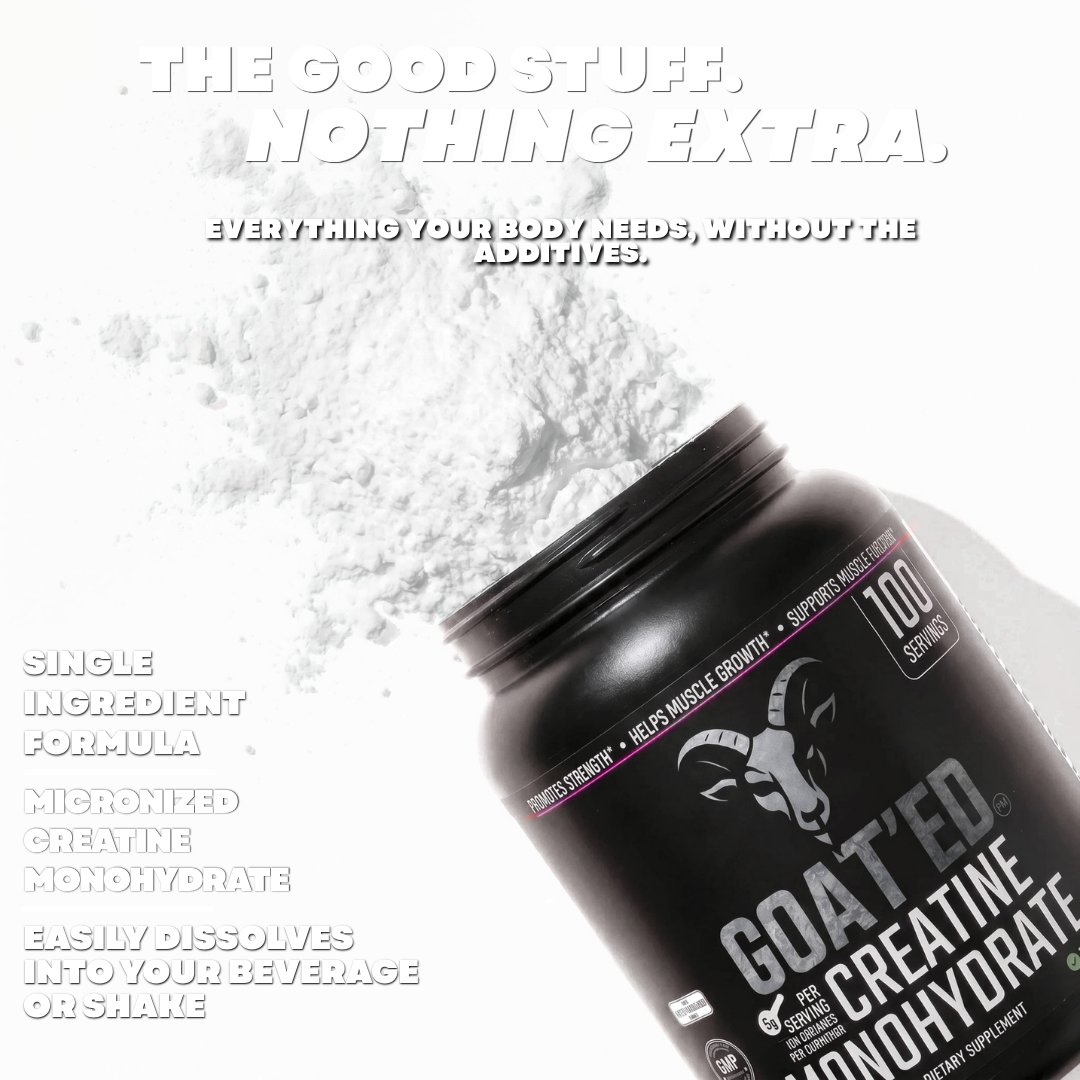 GOAT'ED CREATINE MONOHYDRATE (100 Servings)