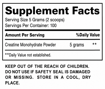 GOAT'ED CREATINE MONOHYDRATE (100 Servings)