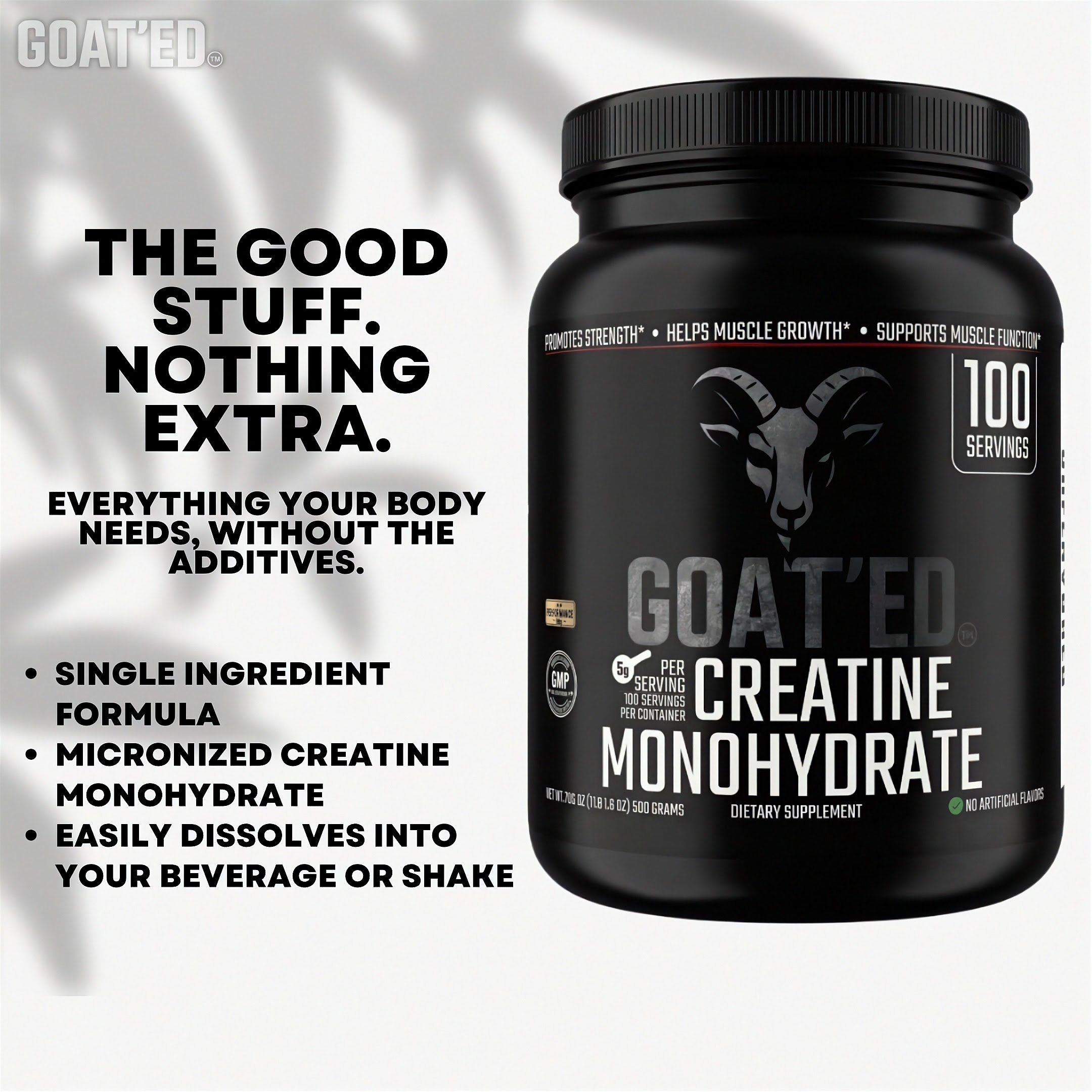 GOAT'ED CREATINE-100 SERVINGS